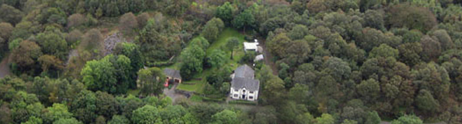 Aerial view of Glyn Peris Guest House
