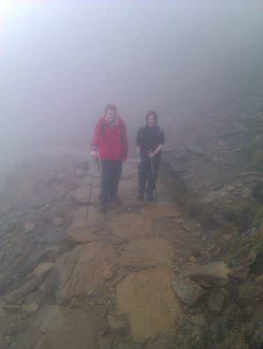 a misty route up Snowdon