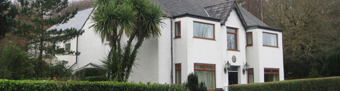 An external view of Glyn Peris Bed and Breakfast B&B, Llanberis