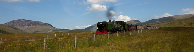 A view of the Welsh Highland Steam Train